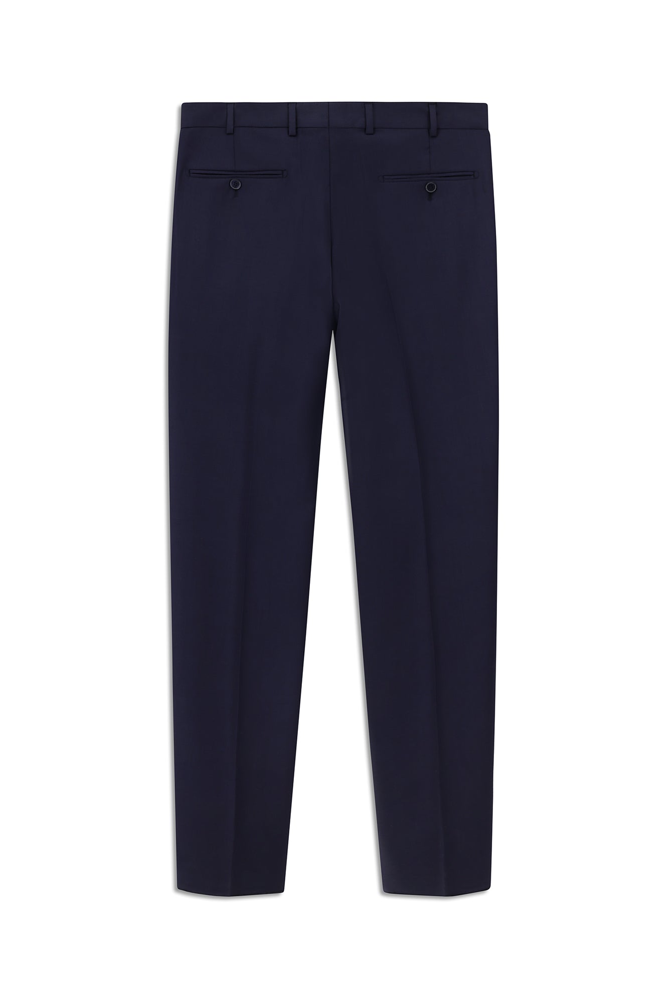 Orta Lacivert Regular Fit Yünlü Klasik Kumaş Pantolon