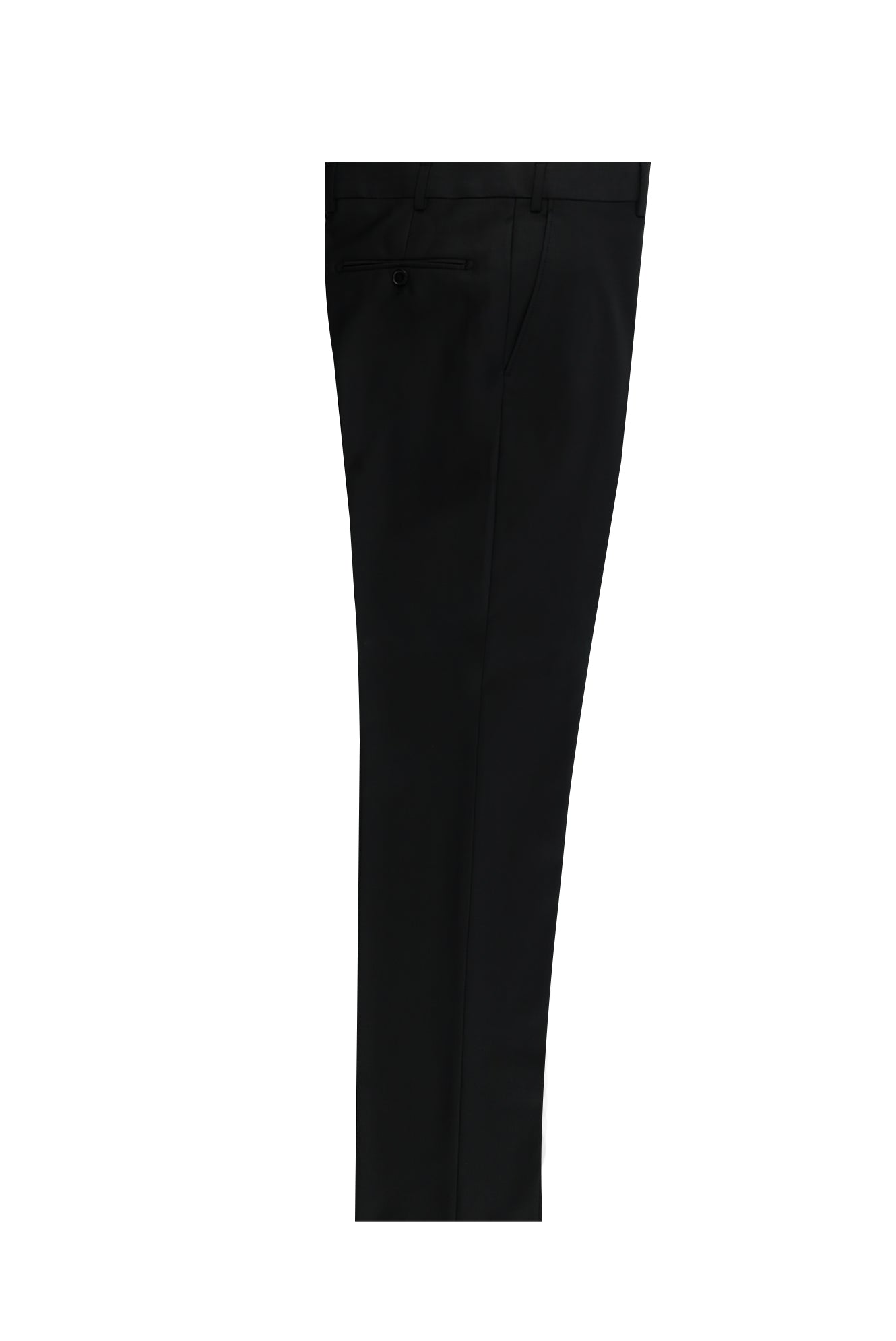 Siyah Regular Fit Yünlü Klasik Kumaş Pantolon
