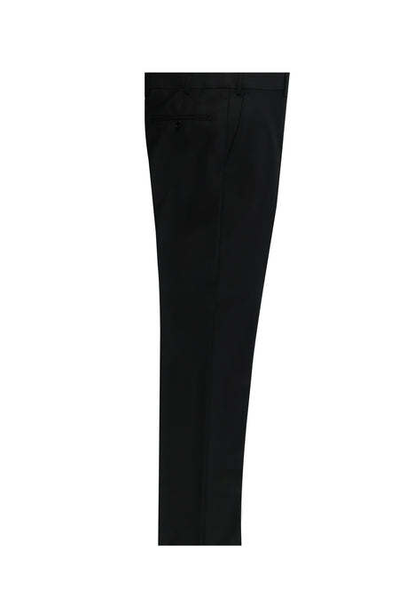Siyah 6 Drop Regular Fit Standart Kesim Yünlü Klasik Kuma? Pantolon-Abdullah Ki??l?