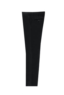 Siyah Regular Fit Yünlü Klasik Kumaş Pantolon