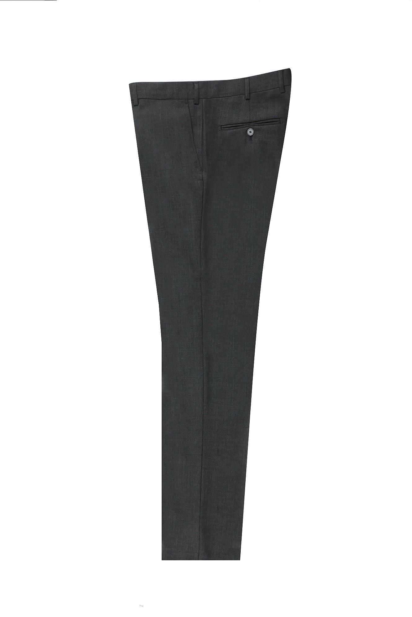 Koyu Füme Regular Fit Yünlü Klasik Kumaş Pantolon
