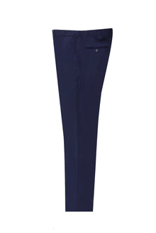 Orta Lacivert 6 Drop Regular Fit Standart Kesim Yünlü Klasik Kuma? Pantolon-Abdullah Ki??l?