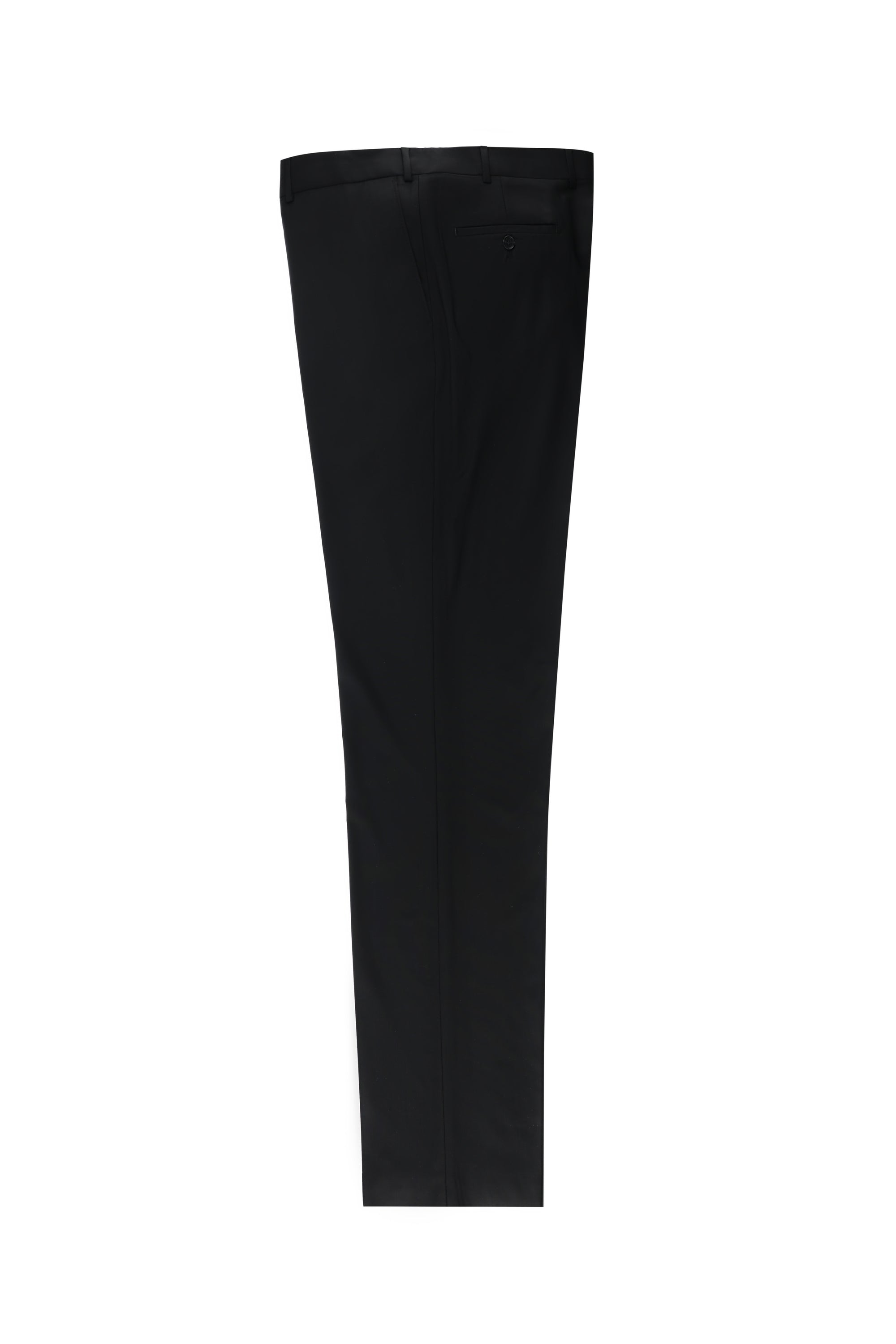 Siyah Slim Fit Dar Kesim Yünlü Klasik Kumaş Pantolon