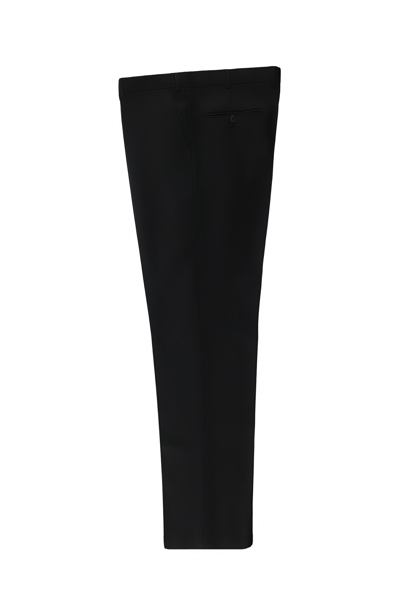 Siyah 7 Drop Slim Fit Dar Kesim Yünlü Klasik Kuma? Pantolon-Abdullah Ki??l?