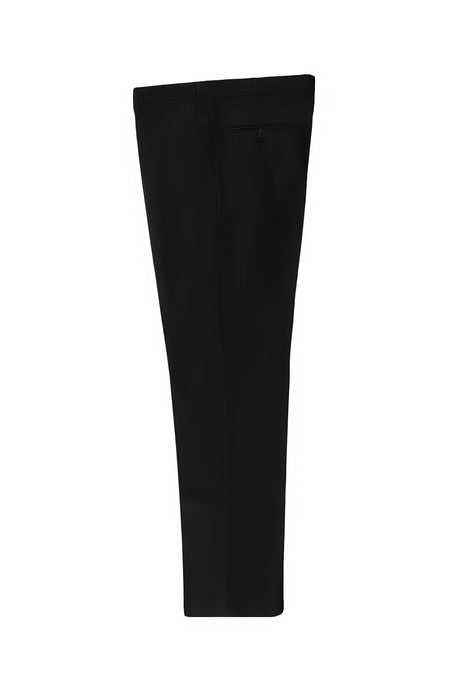 Siyah 7 Drop Slim Fit Dar Kesim Yünlü Klasik Kuma? Pantolon-Abdullah Ki??l?