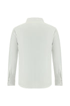 Beyaz Ata Yaka Slim Fit Dar Kesim Pamuk Gömlek