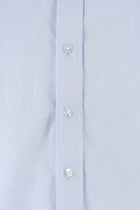 Açık Mavi Uzun Kol Slim Fit Dar Kesim Desenli Manşetli Pamuk Gömlek