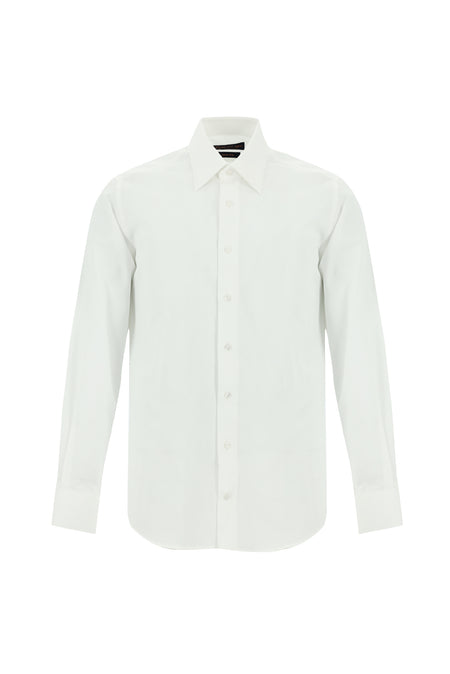 Beyaz Uzun Kol Slim Fit Dar Kesim Klasik Pamuk Gömlek