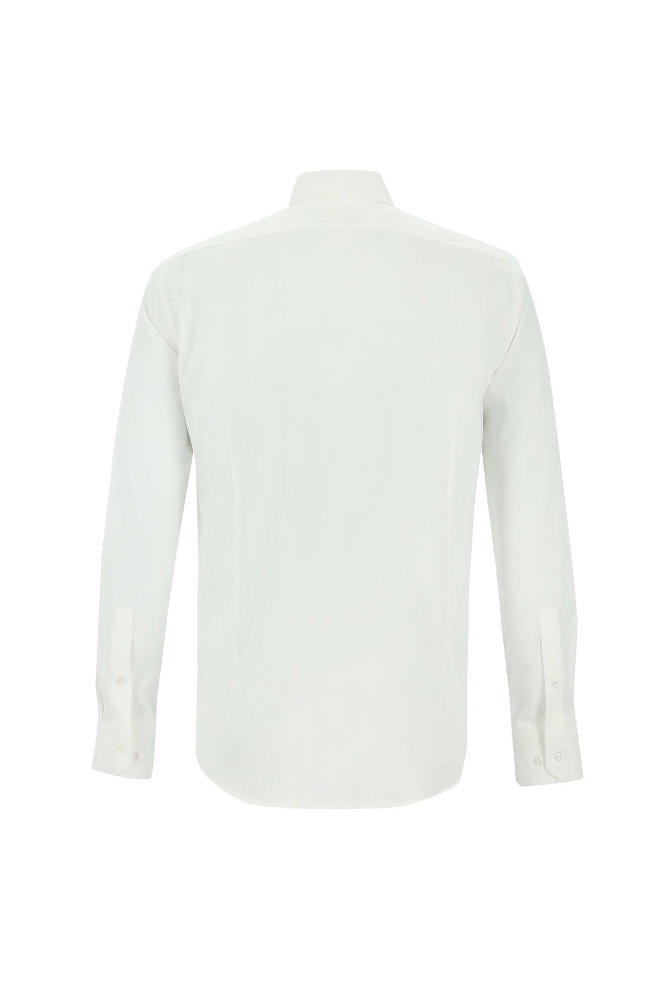 Beyaz Uzun Kol Slim Fit Dar Kesim Klasik Pamuk Gömlek