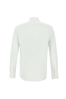 Beyaz Uzun Kol Slim Fit Dar Kesim Klasik Pamuk Gömlek