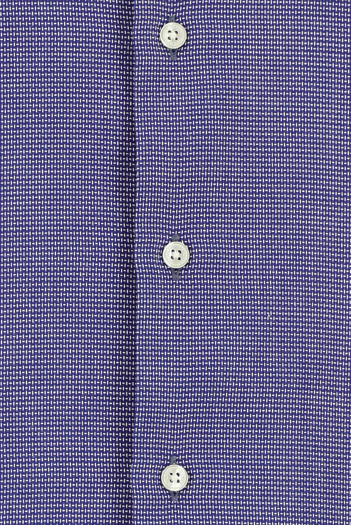 Mavi Uzun Kol Slim Fit Dar Kesim Desenli Pamuk Gömlek