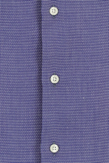 Mavi Uzun Kol Slim Fit Dar Kesim Desenli Pamuk Gömlek