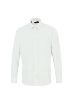 Beyaz Uzun Kol Slim Fit Dar Kesim Klasik Desenli Pamuk Gömlek