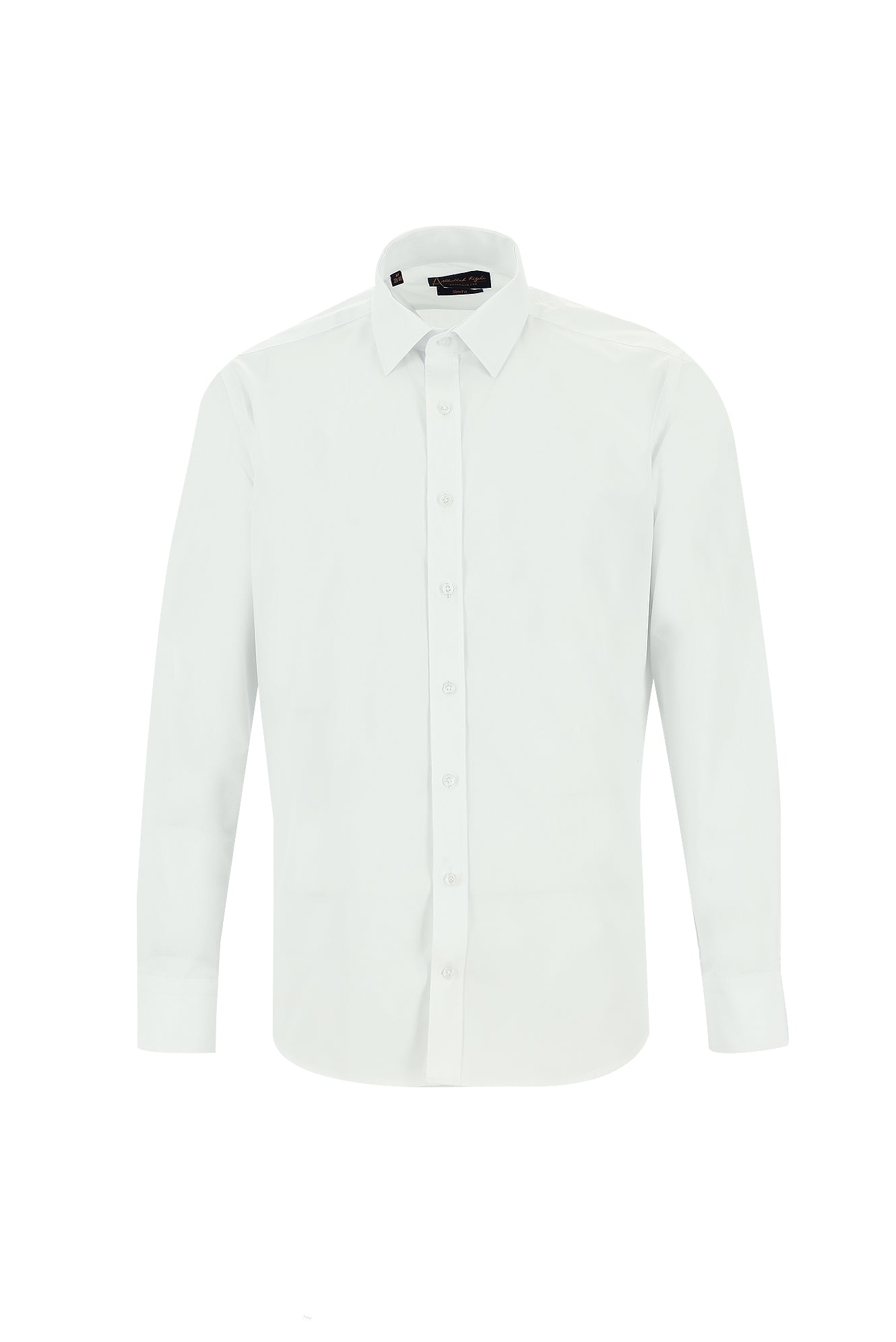 Beyaz Uzun Kol Slim Fit Dar Kesim Klasik Desenli Pamuk Gömlek
