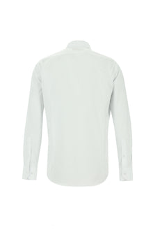 Beyaz Uzun Kol Slim Fit Dar Kesim Klasik Desenli Pamuk Gömlek