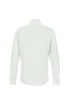 Beyaz Uzun Kol Slim Fit Dar Kesim Klasik Desenli Pamuk Gömlek