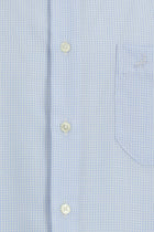 Açık Mavi Uzun Kol Klasik Cepli Non Iron Desenli Pamuk Gömlek