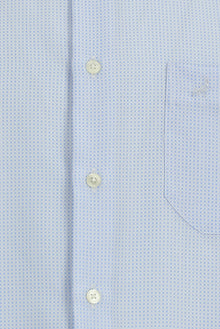 Açık Mavi Uzun Kol Klasik Cepli Non Iron Desenli Pamuk Gömlek