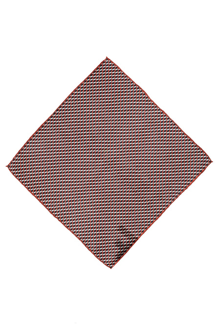 Koyu Bordo Desenli Mendil