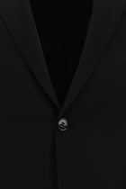 Siyah Relaxed Fit Rahat Kesim Çantalı Flex Suit Yünlü Klasik Takım Elbise