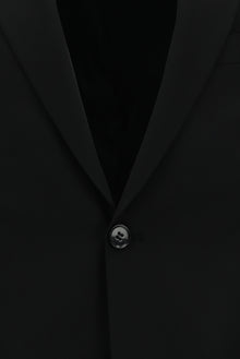 Siyah Relaxed Fit Rahat Kesim Çantalı Flex Suit Yünlü Klasik Takım Elbise