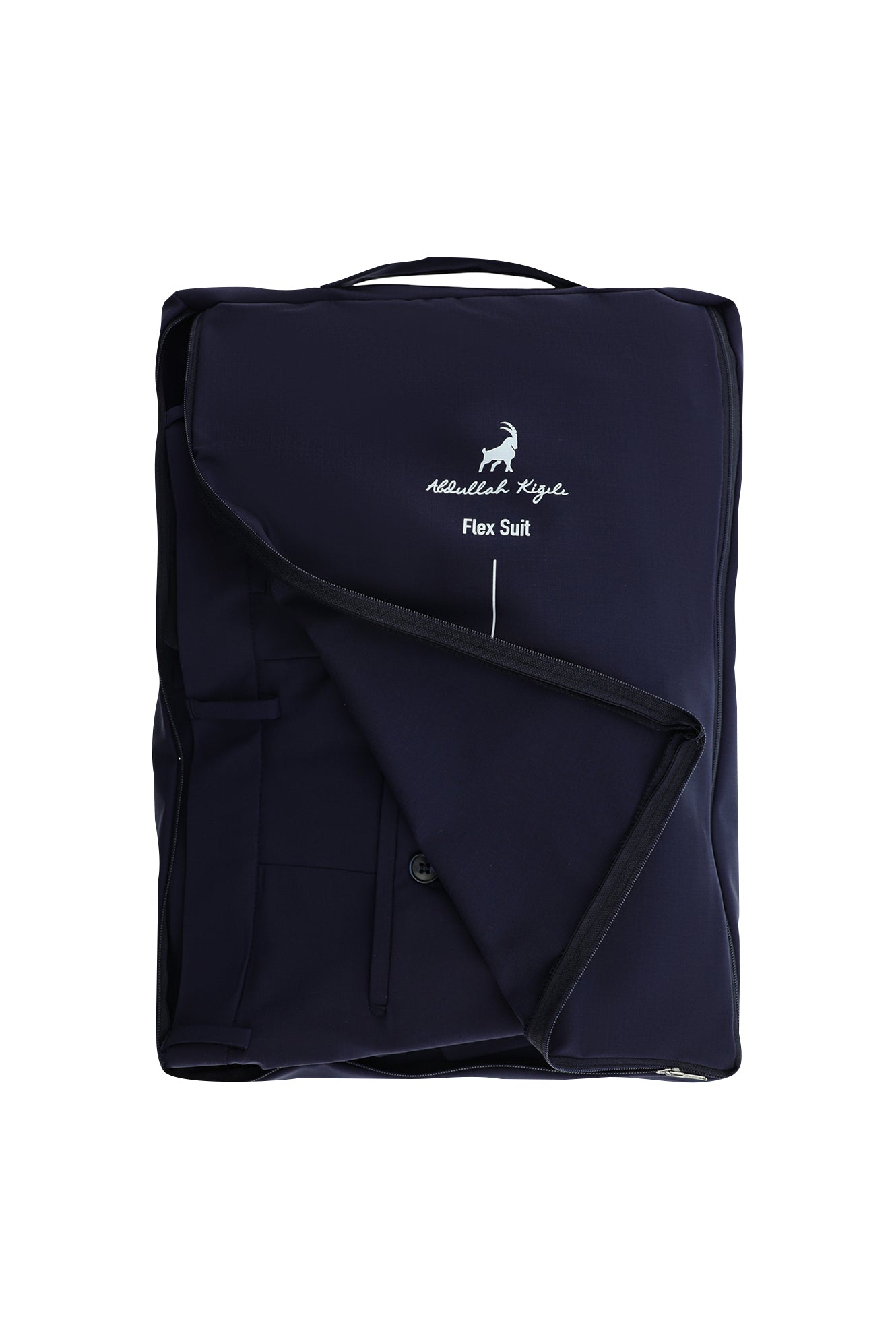 Koyu Lacivert Regular Fit Çantalı Flex Suit Yünlü Klasik Takım Elbise