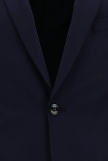 Koyu Lacivert Relaxed Fit Rahat Kesim Çantalı Flex Suit Yünlü Klasik Takım Elbise