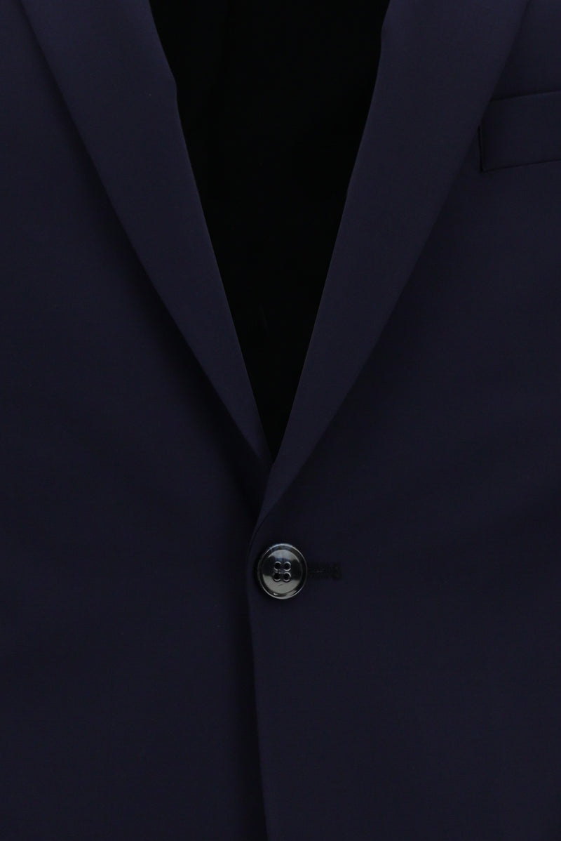 Koyu Lacivert Regular Fit Çantalı Flex Suit Yünlü Klasik Takım Elbise