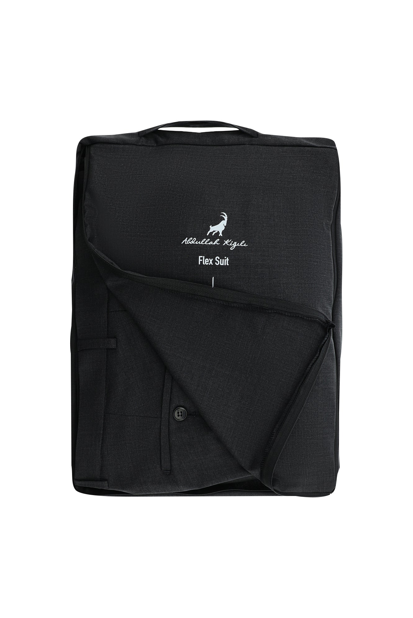 Koyu Füme Slim Fit Dar Kesim Çantalı Flex Suit Yünlü Klasik Takım