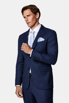Orta Lacivert 6 Drop Regular Fit Standart Kesim Mono Yaka %100 Yün İtalyan Takım Elbise