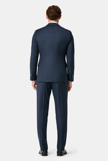 Koyu Lacivert 6 Drop Regular Fit Standart Kesim Mono Yaka %100 Yün İtalyan Takım Elbise