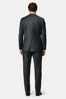 Koyu Füme 4 Drop Relaxed Fit Rahat Kesim Yünlü Mono Yaka Beli Lastikli Takım Elbise