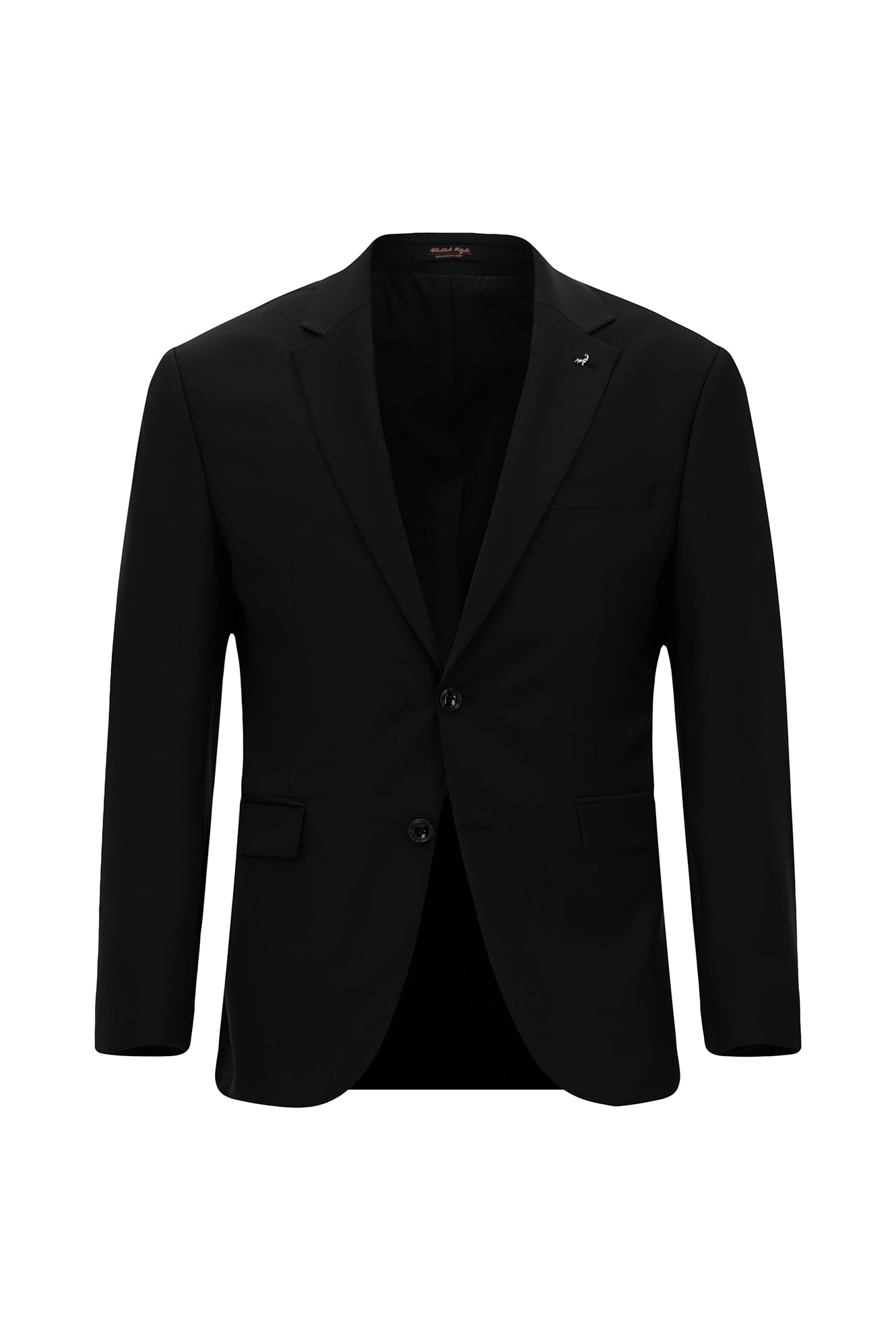 Siyah 7 Drop Slim Fit Dar Kesim Yünlü Kombinli Takım Elbise