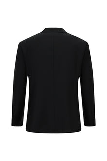 Siyah Regular Fit Mono Yaka Kombinli Yünlü Takım Elbise