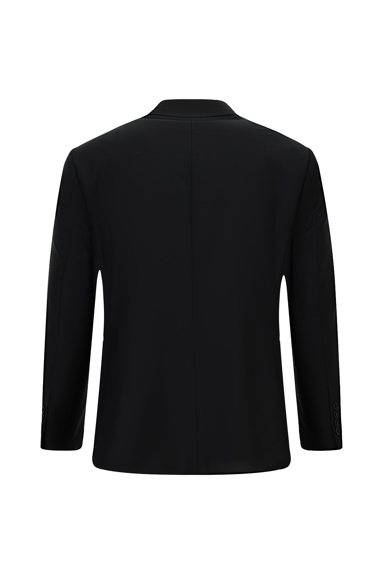 Siyah Regular Fit Mono Yaka Kombinli Yünlü Takım Elbise