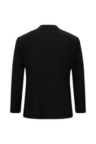 Siyah 7 Drop Slim Fit Dar Kesim Yünlü Kombinli Takım Elbise