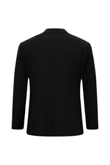 Siyah 7 Drop Slim Fit Dar Kesim Yünlü Kombinli Takım Elbise