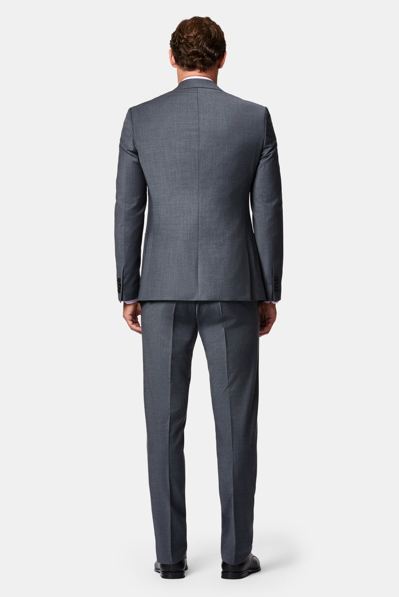 Koyu Antrasit 4 Drop Relaxed Fit Rahat Kesim Flex Suit Çantalı Yünlü Takım Elbise
