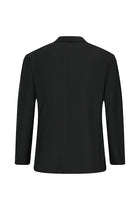 Siyah 7 Drop Slim Fit Dar Kesim Mono Yaka Yünlü Takım Elbise