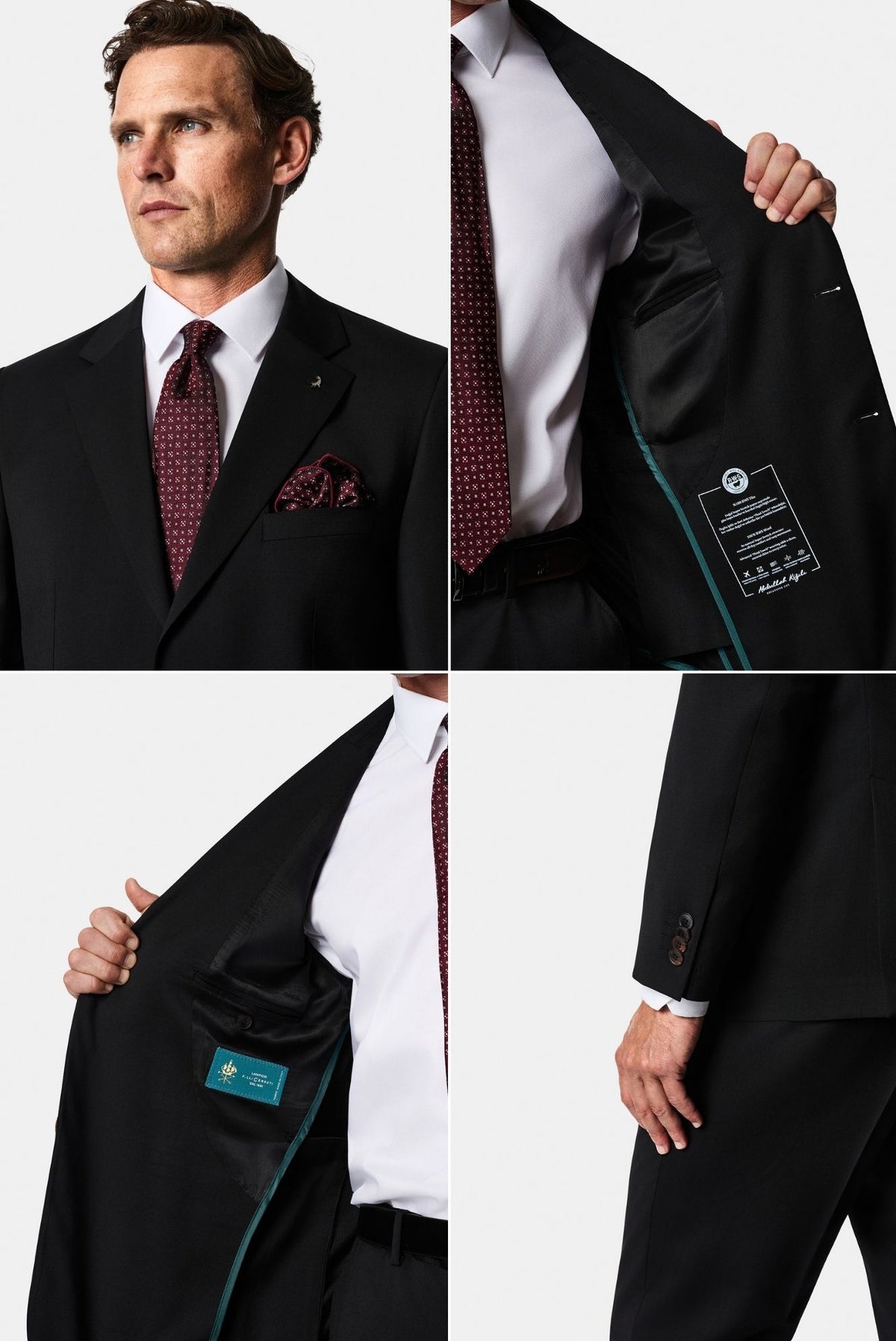 Siyah 7 Drop Slim Fit Dar Kesim Takım Elbise