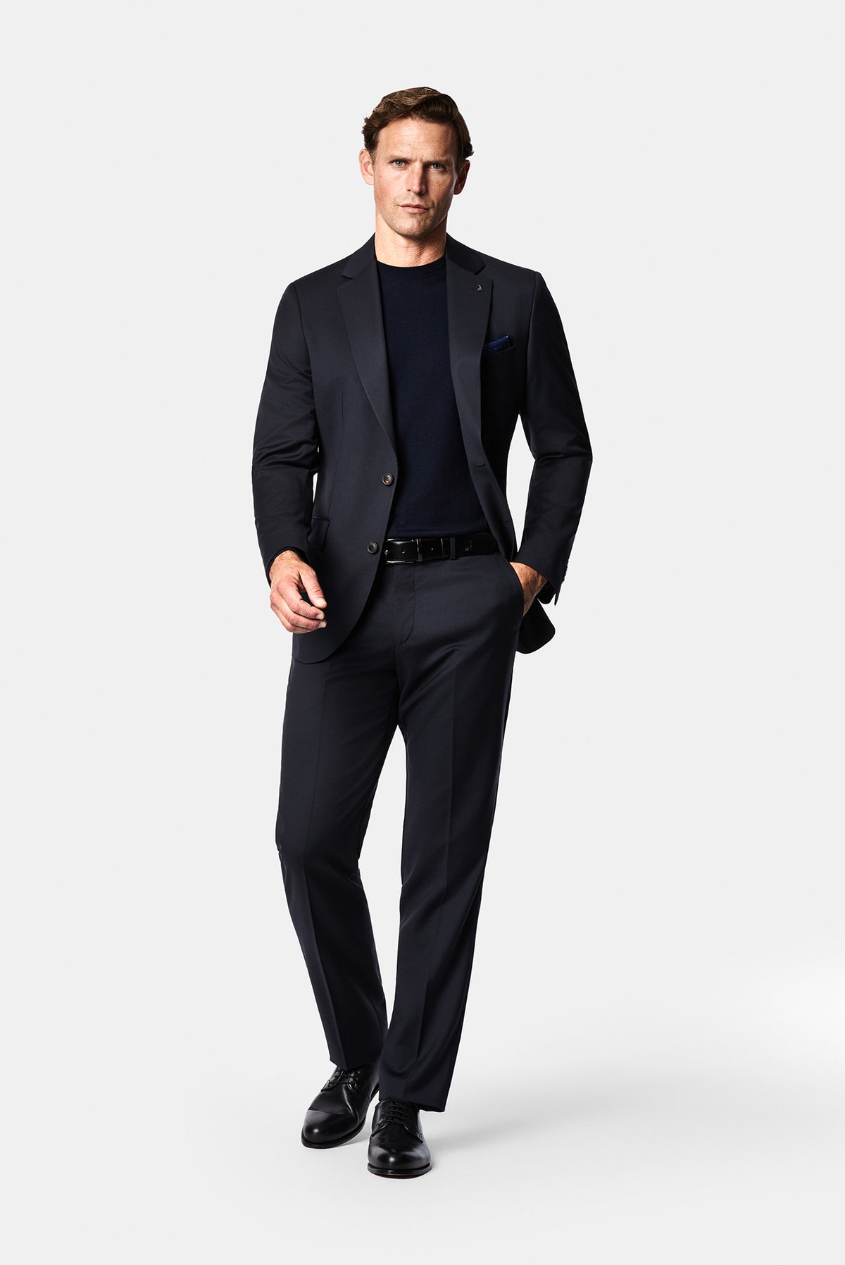 Koyu Lacivert 6 Drop Regular Fit Standart Kesim Takım Elbise