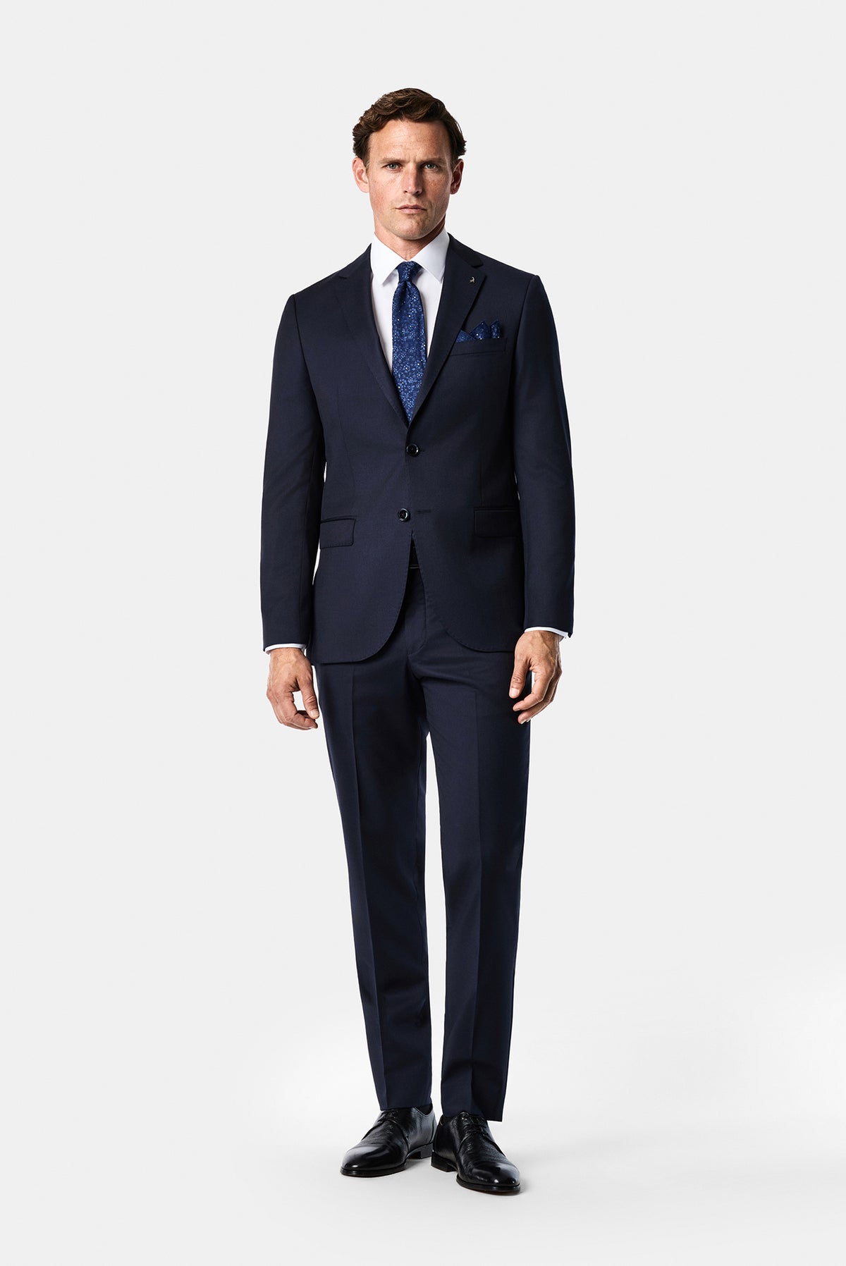 Orta Lacivert 6 Drop Regular Fit Standart Kesim Takım Elbise