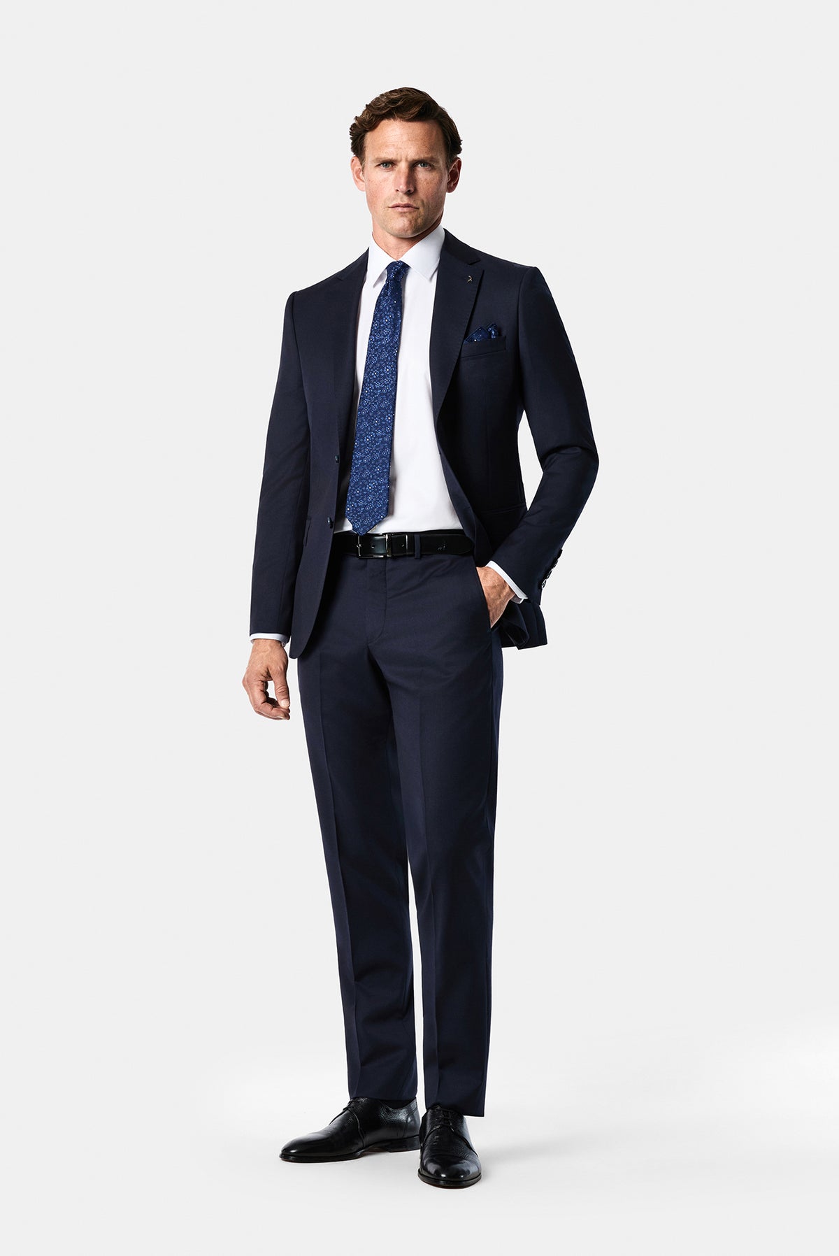 Orta Lacivert 6 Drop Regular Fit Standart Kesim Takım Elbise
