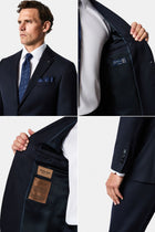Orta Lacivert 7 Drop Slim Fit Dar Kesim Takım Elbise