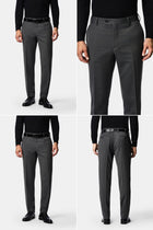 Koyu Füme 7 Drop Süper Slim Fit Sivri Yaka Desenli Yünlü Kruvaze Takım Elbise