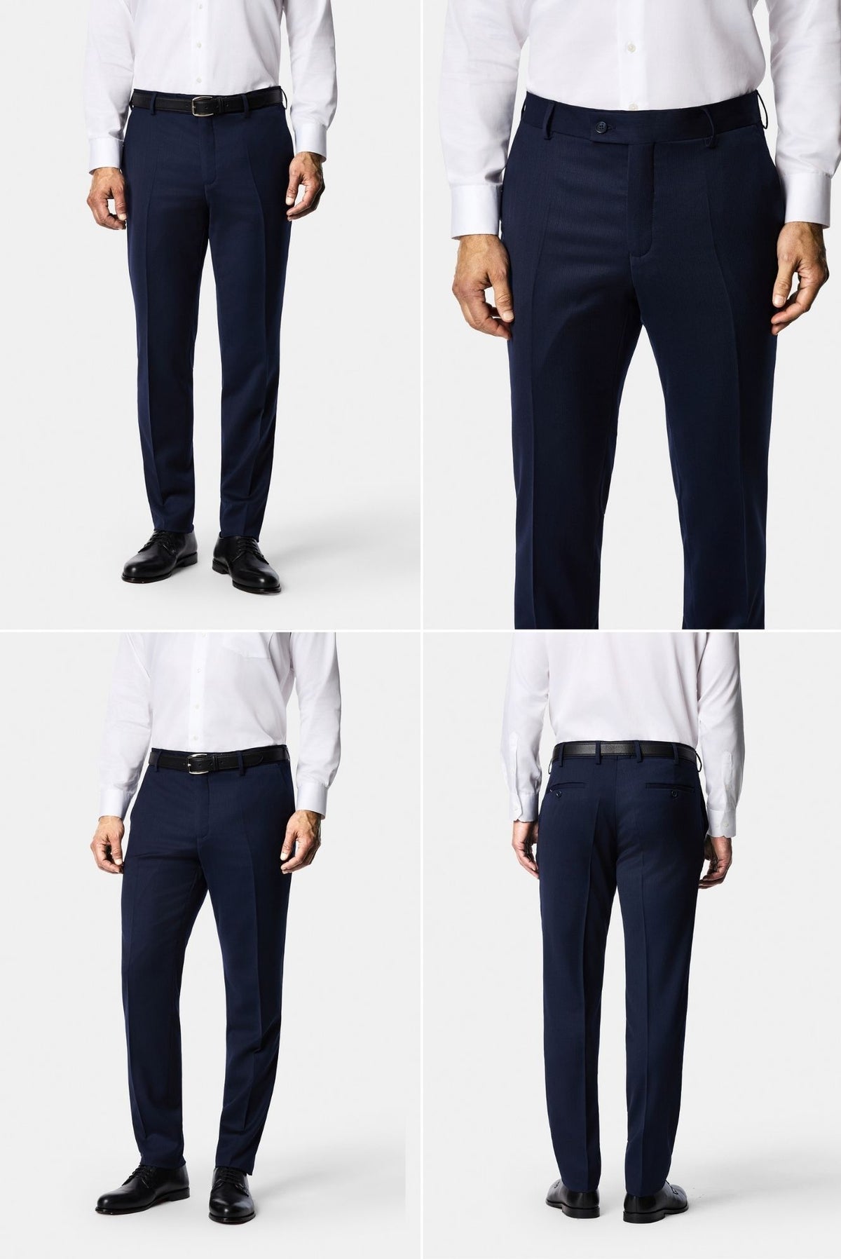 Koyu Lacivert 7 Drop Süper Slim Fit Sivri Yaka Desenli Yünlü Kruvaze Takım Elbise