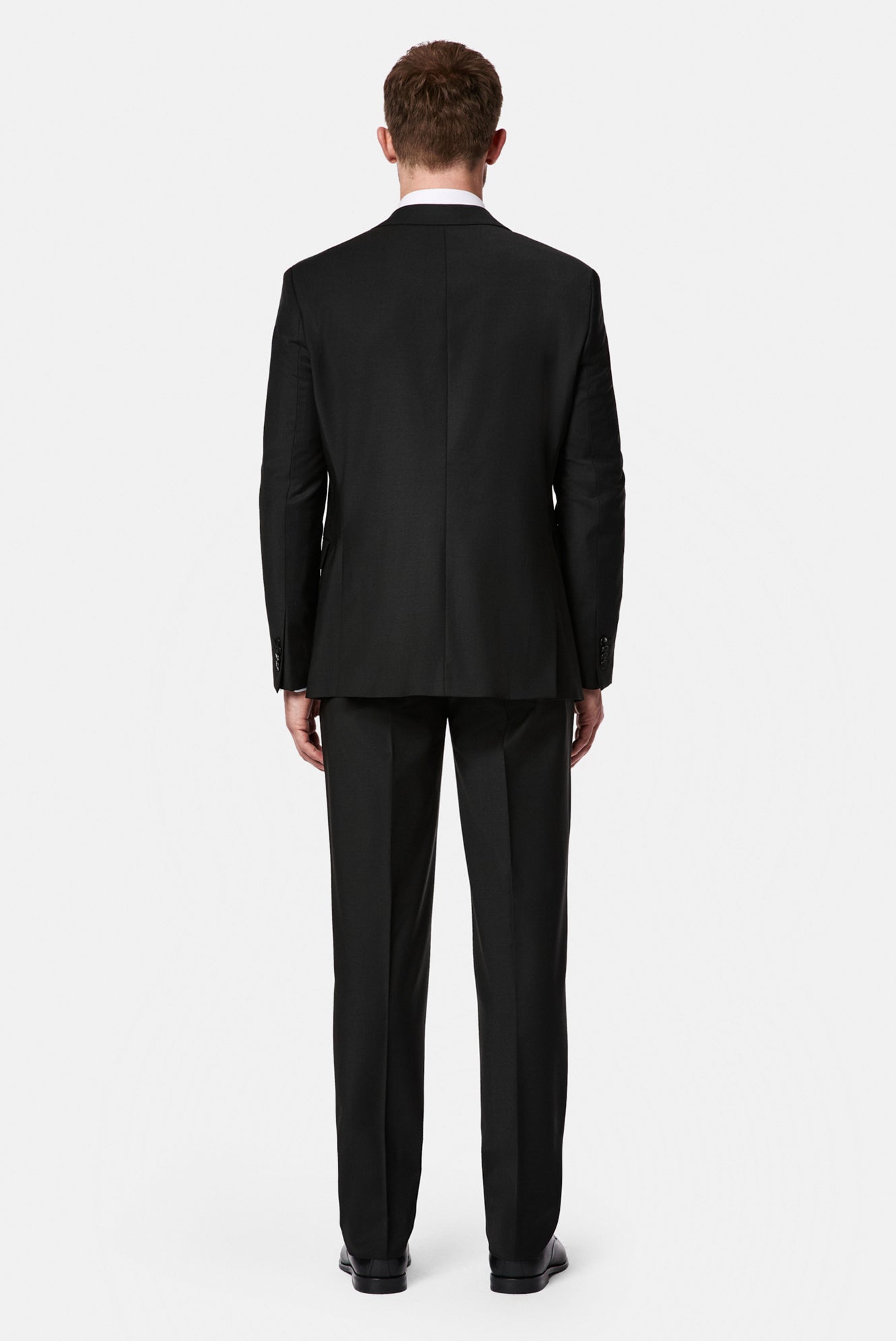 Siyah 7 Drop Slim Fit Dar Kesim Yünlü Takım Elbise
