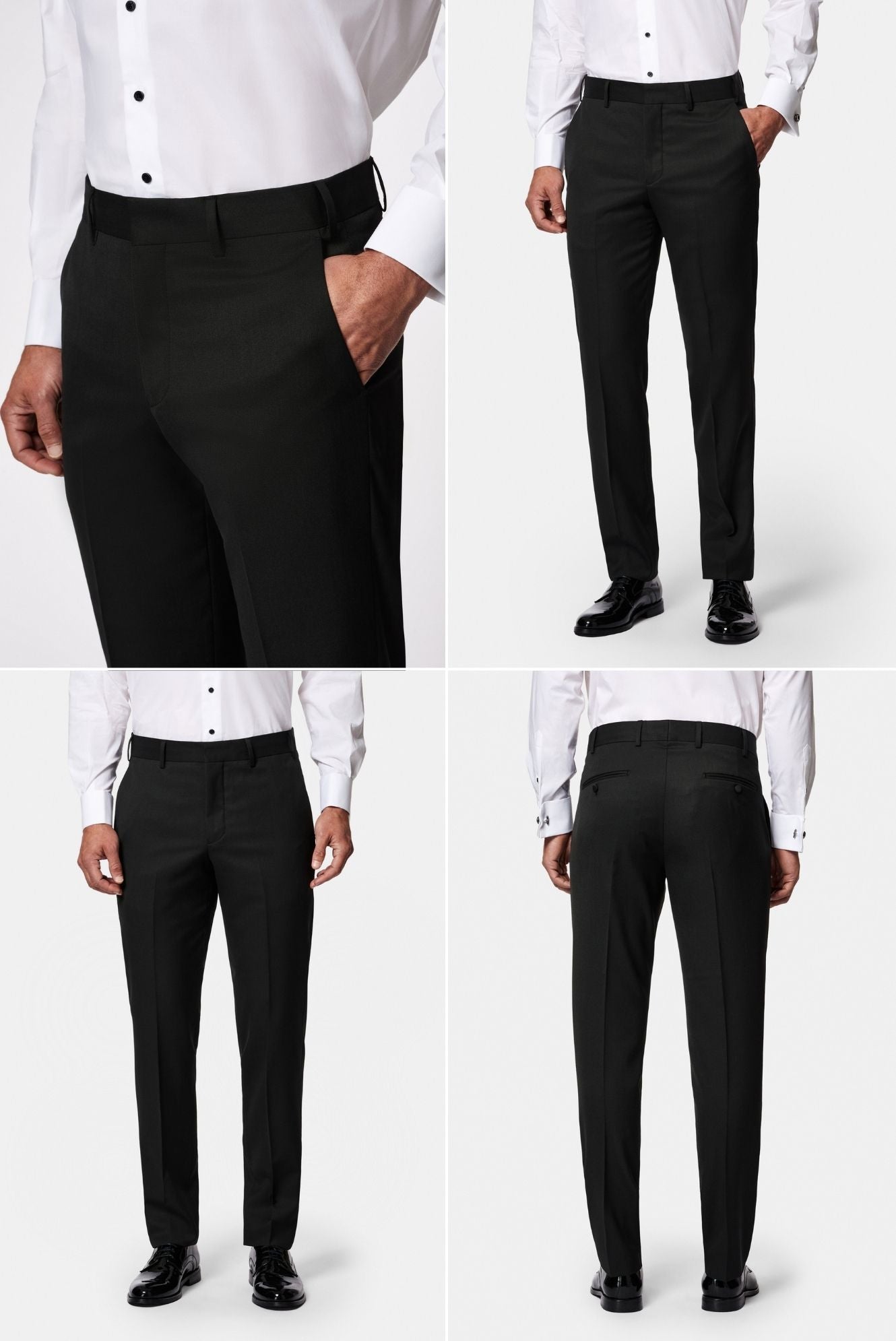Siyah 6 Drop Regular Fit Standart Kesim Mono Yaka Yelekli Yünlü Smokin & Damatlık