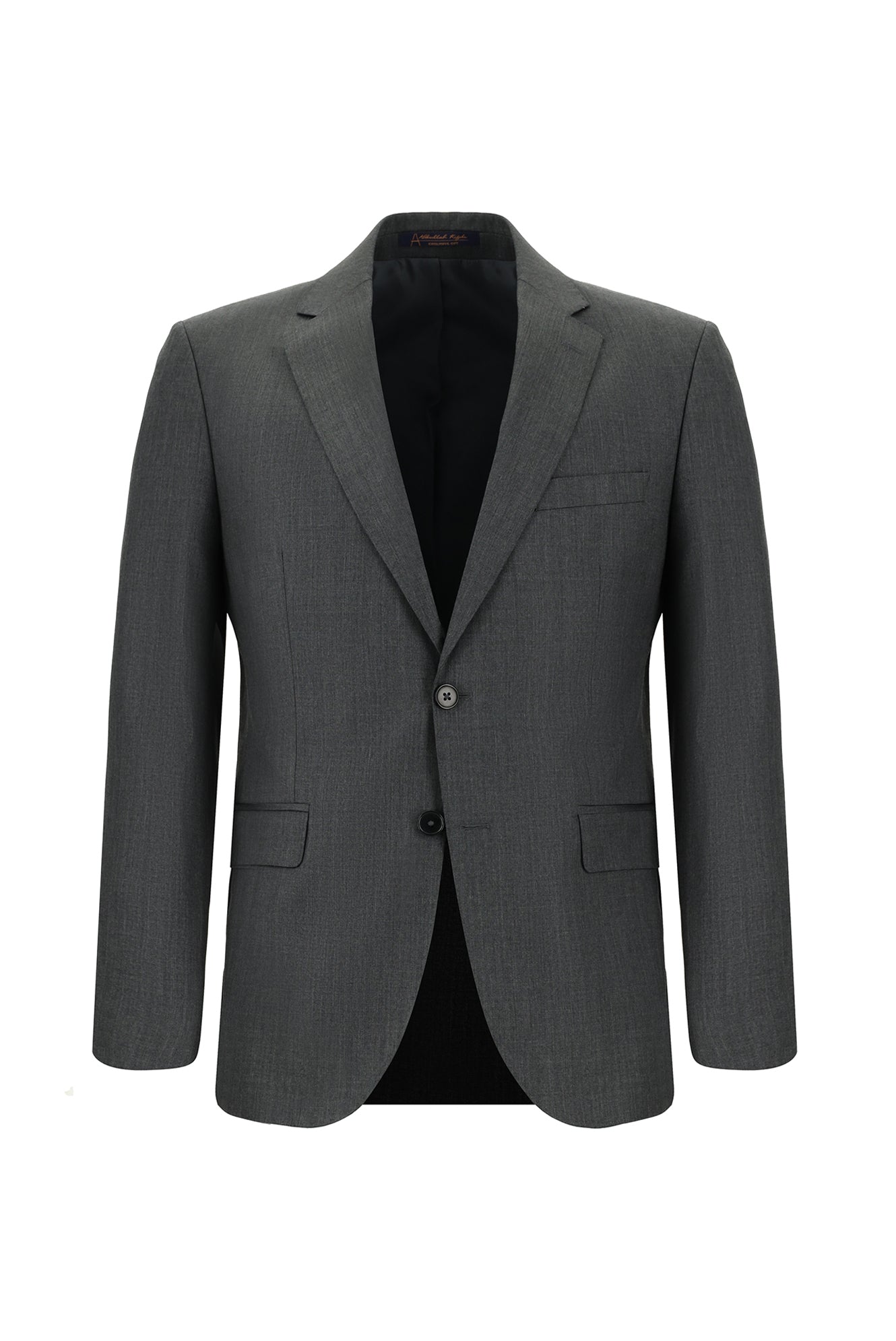 Açık Antrasit Slim Fit Dar Kesim Yün Klasik Takım Elbise