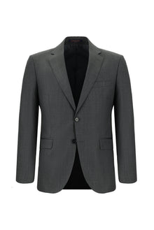 Aç?k Antrasit 7 Drop Slim Fit Dar Kesim Yün Tak?m Elbise-Abdullah Ki??l?